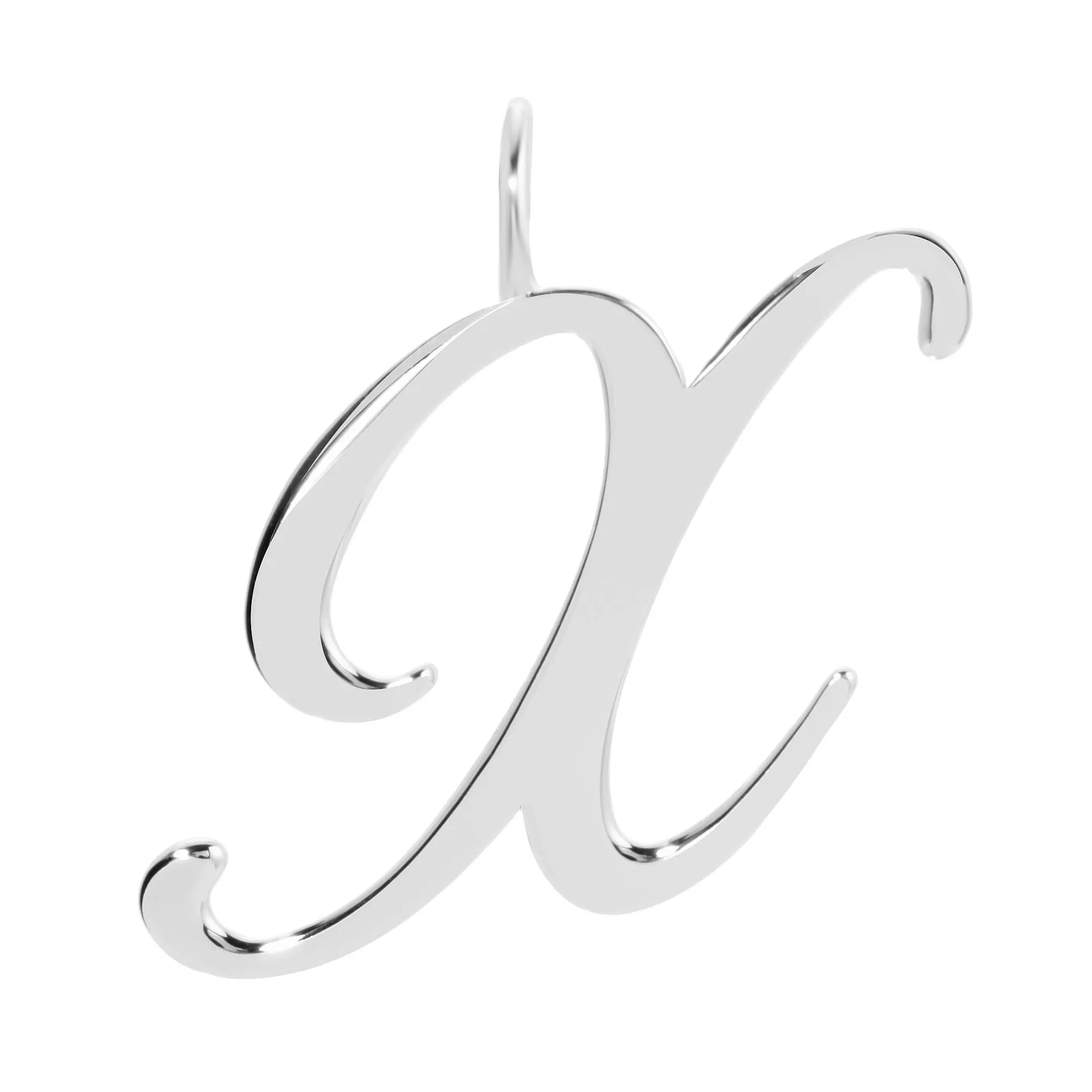 Silver Large Letter Pendants