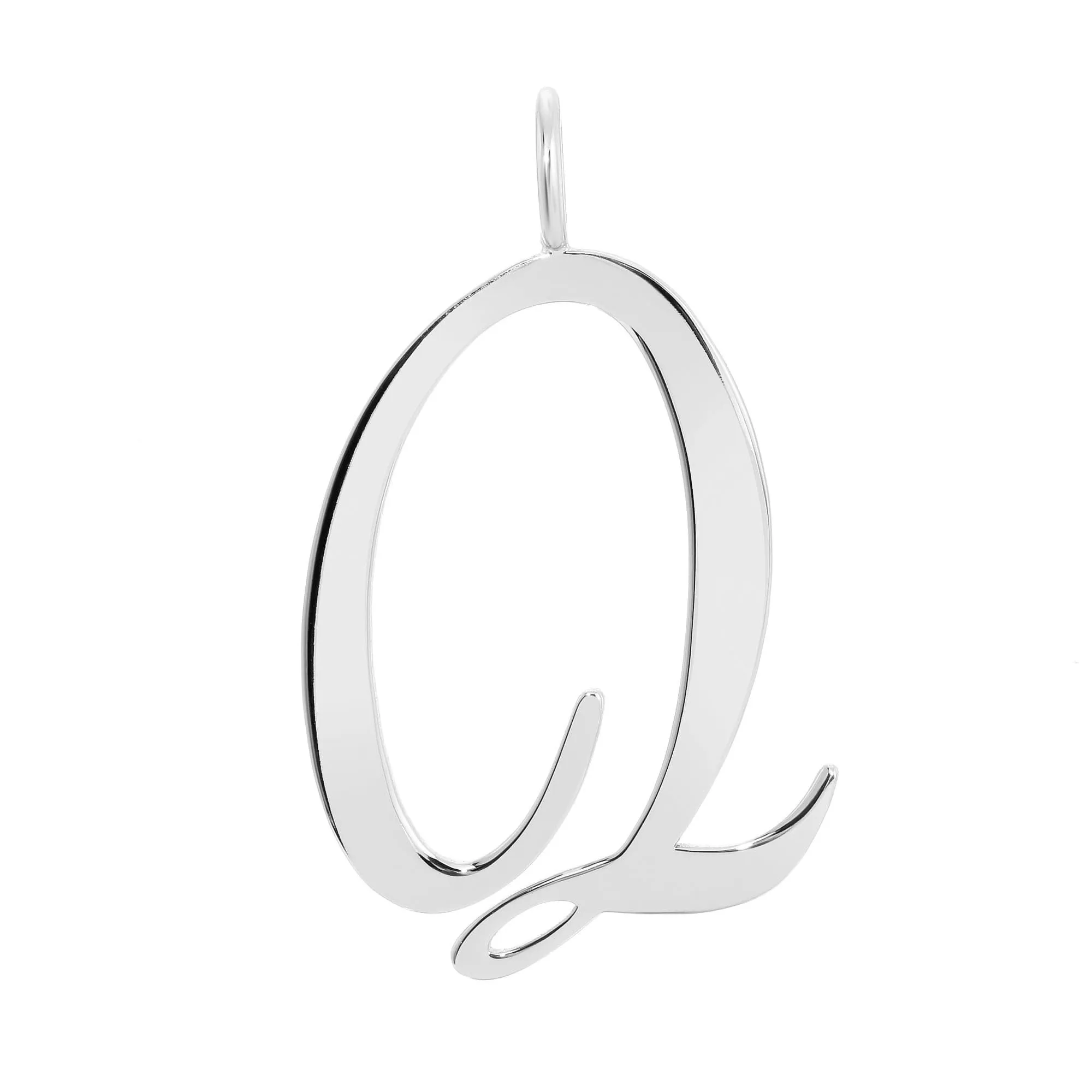 Silver Large Letter Pendants