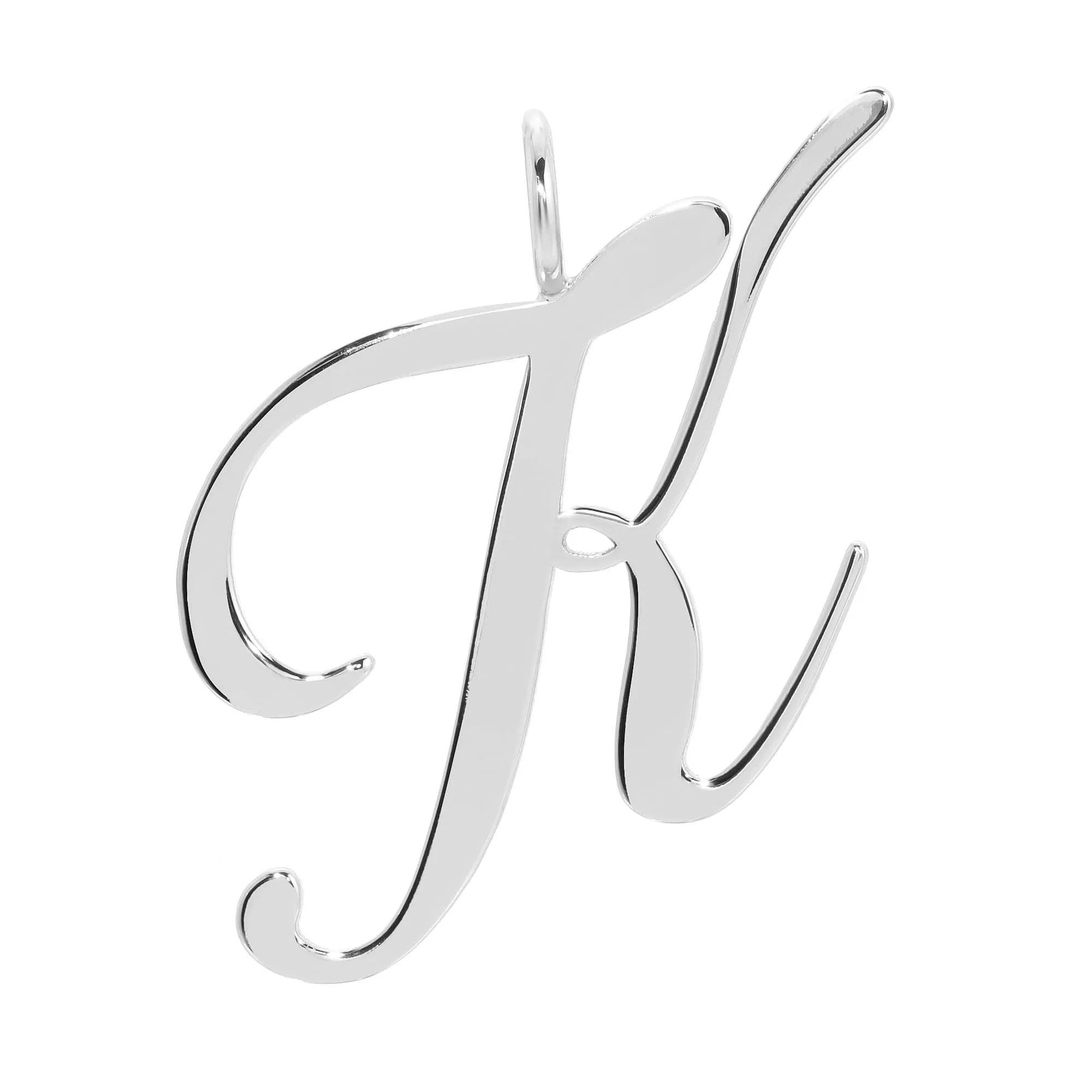 Silver Large Letter Pendants