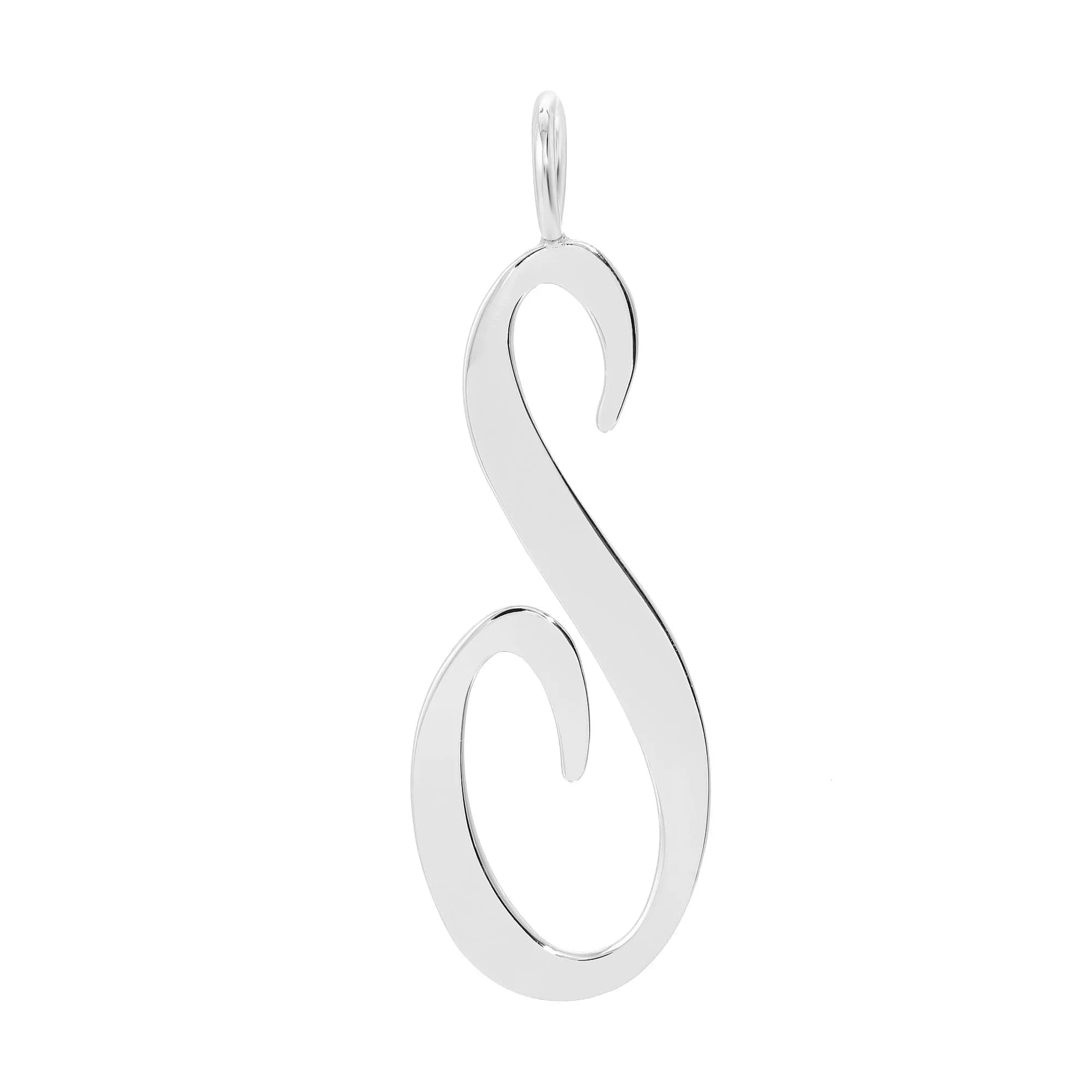 Silver Large Letter Pendants