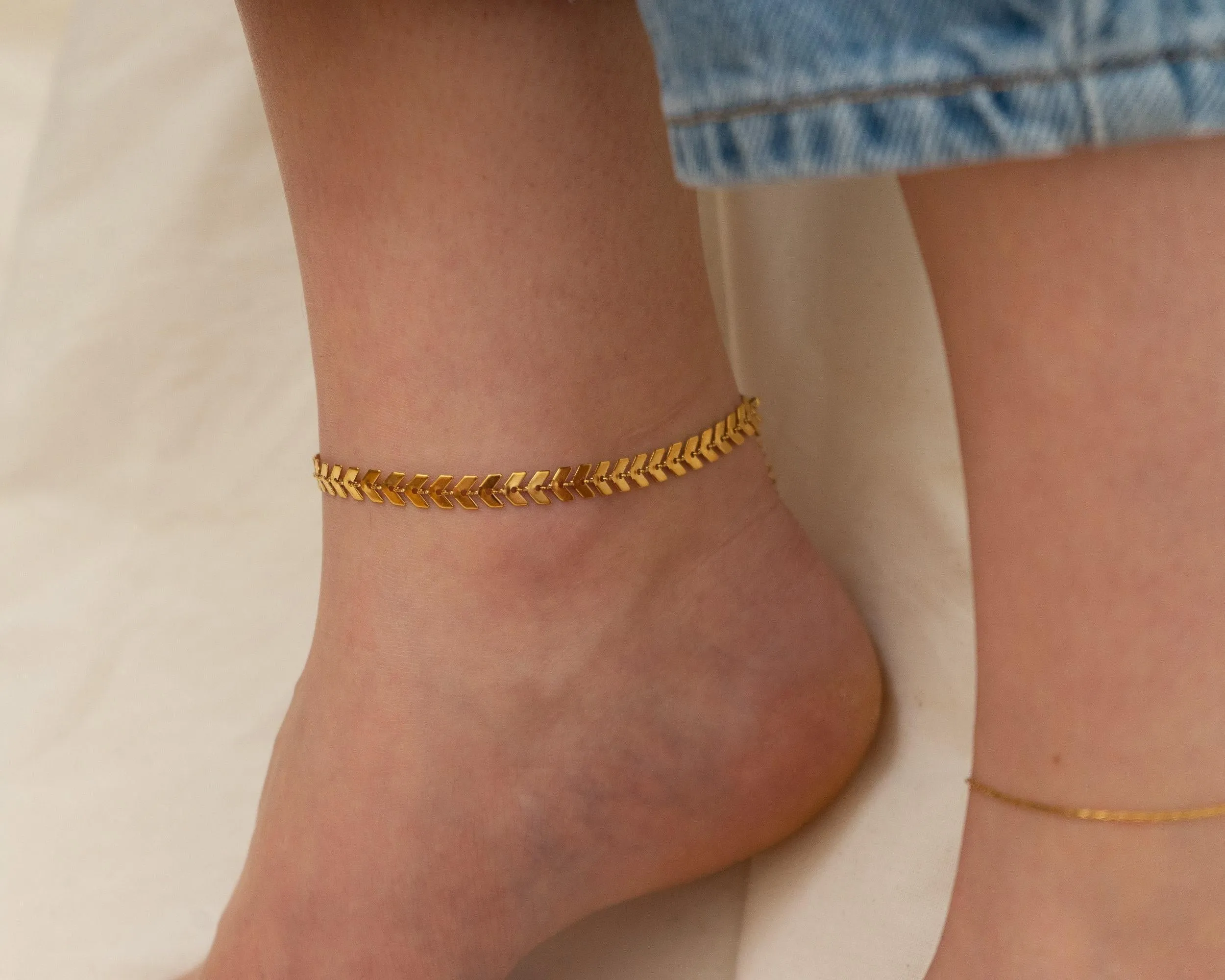 Silver/Gold Arrow Chain Anklet