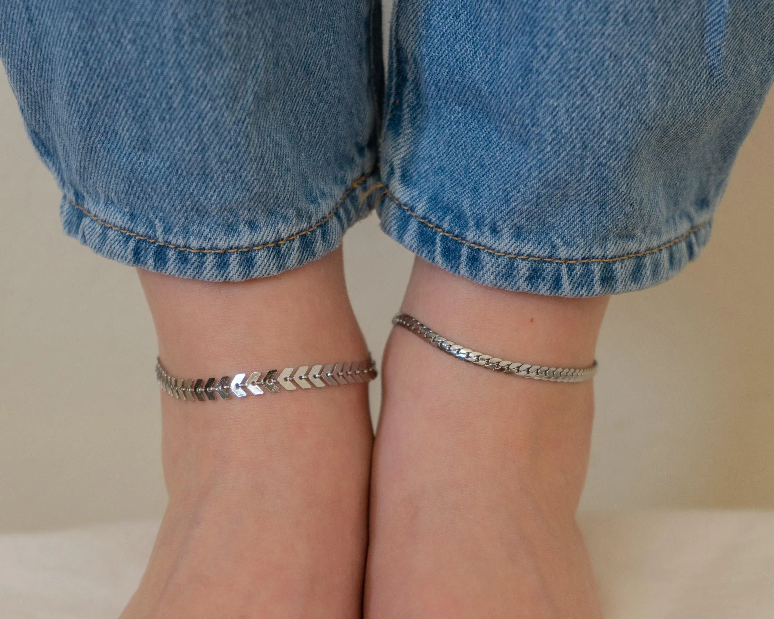 Silver/Gold Arrow Chain Anklet