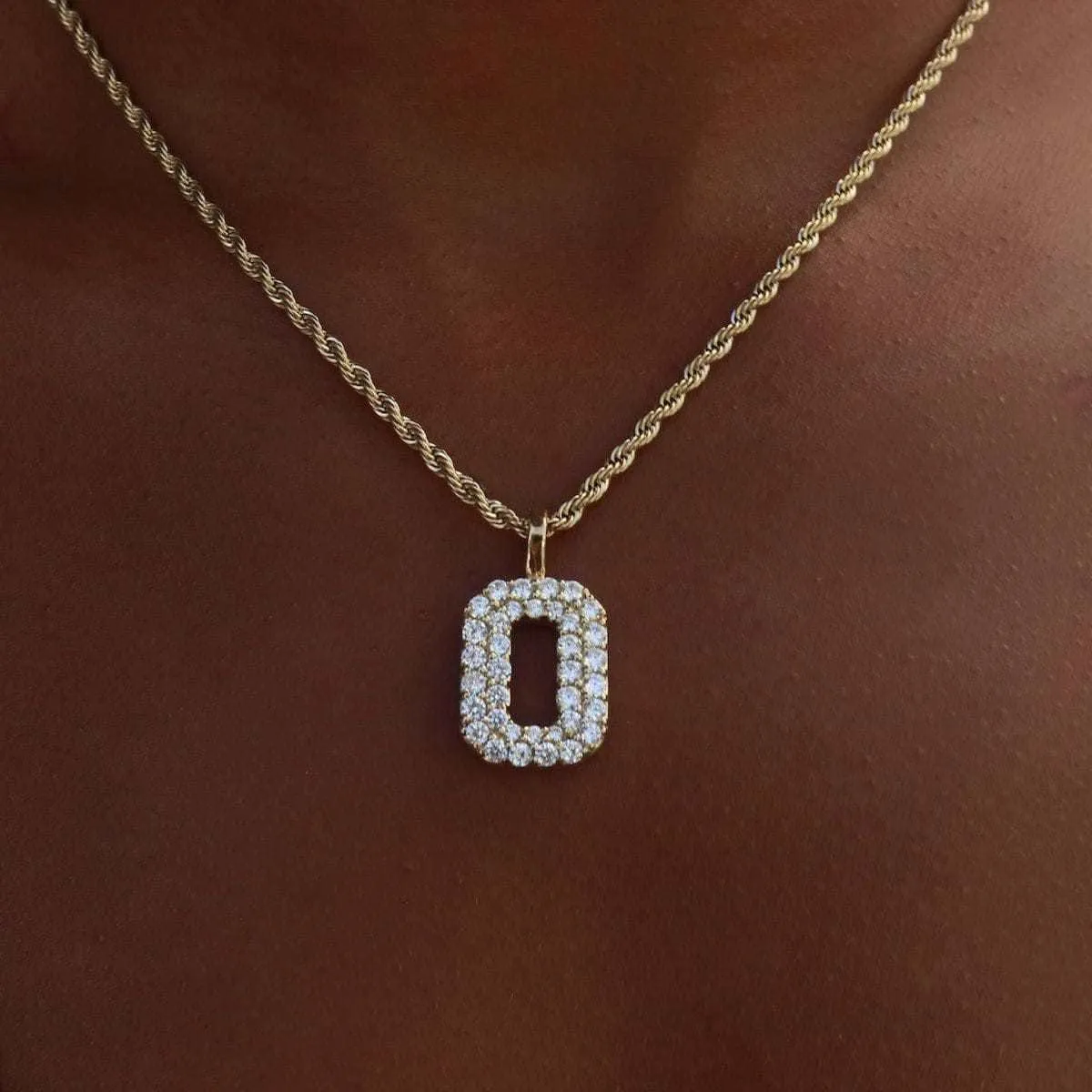 Solid Gold Number Pendants