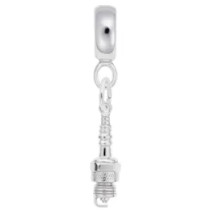 Spark Plug Charm Dangle Bead In Sterling Silver