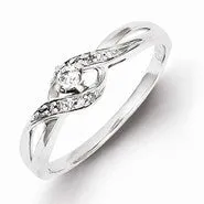 Sterling Silver Diamond Promise Ring