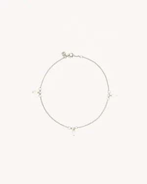 Sterling Silver Grow With Grace Pearl Anklet