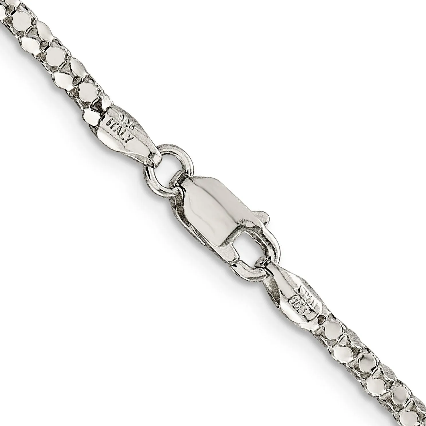 Sterling Silver Polished 2.50-mm Popcorn Chain