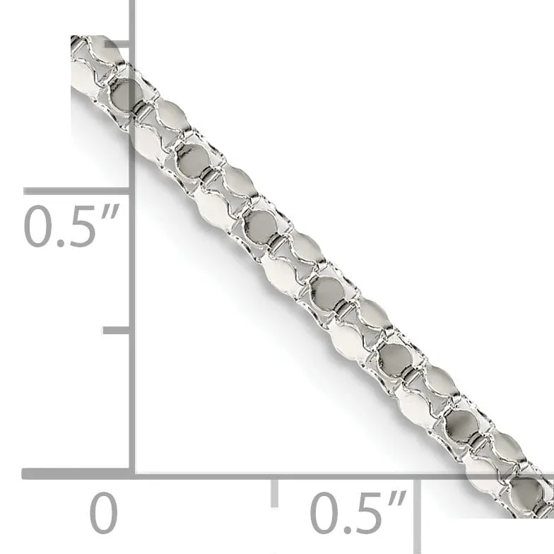 Sterling Silver Polished 2.50-mm Popcorn Chain