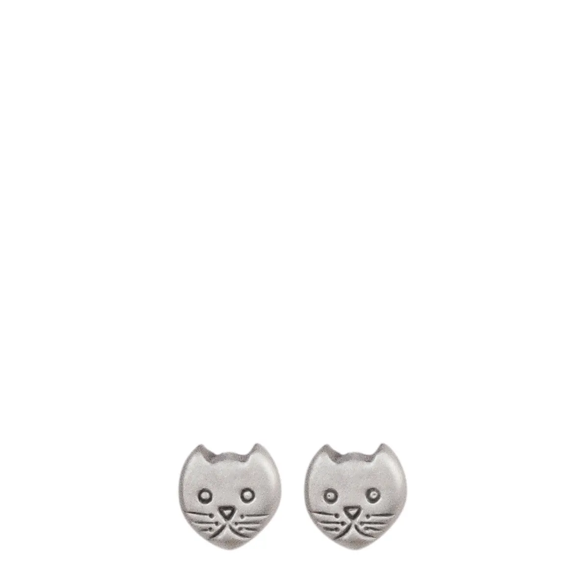 Sterling Silver Tiny Kitten Studs