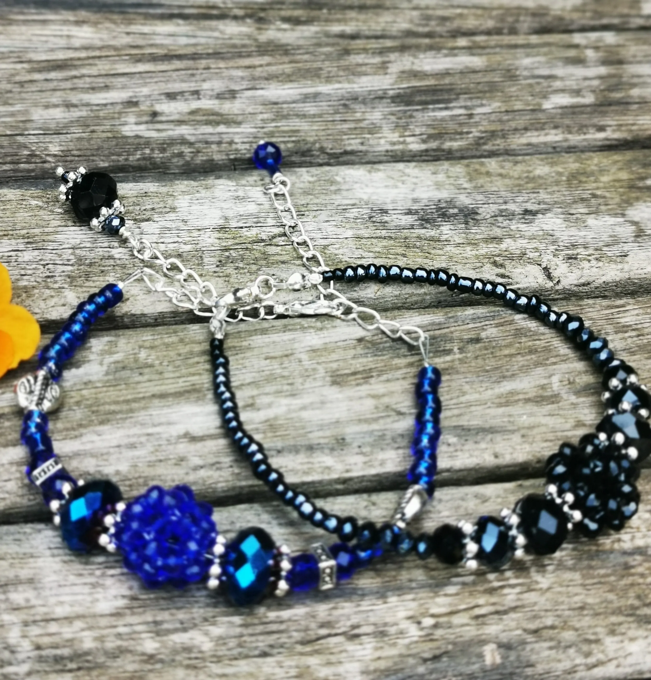 Super Nova bracelet, crystals & Tibetan spacers,