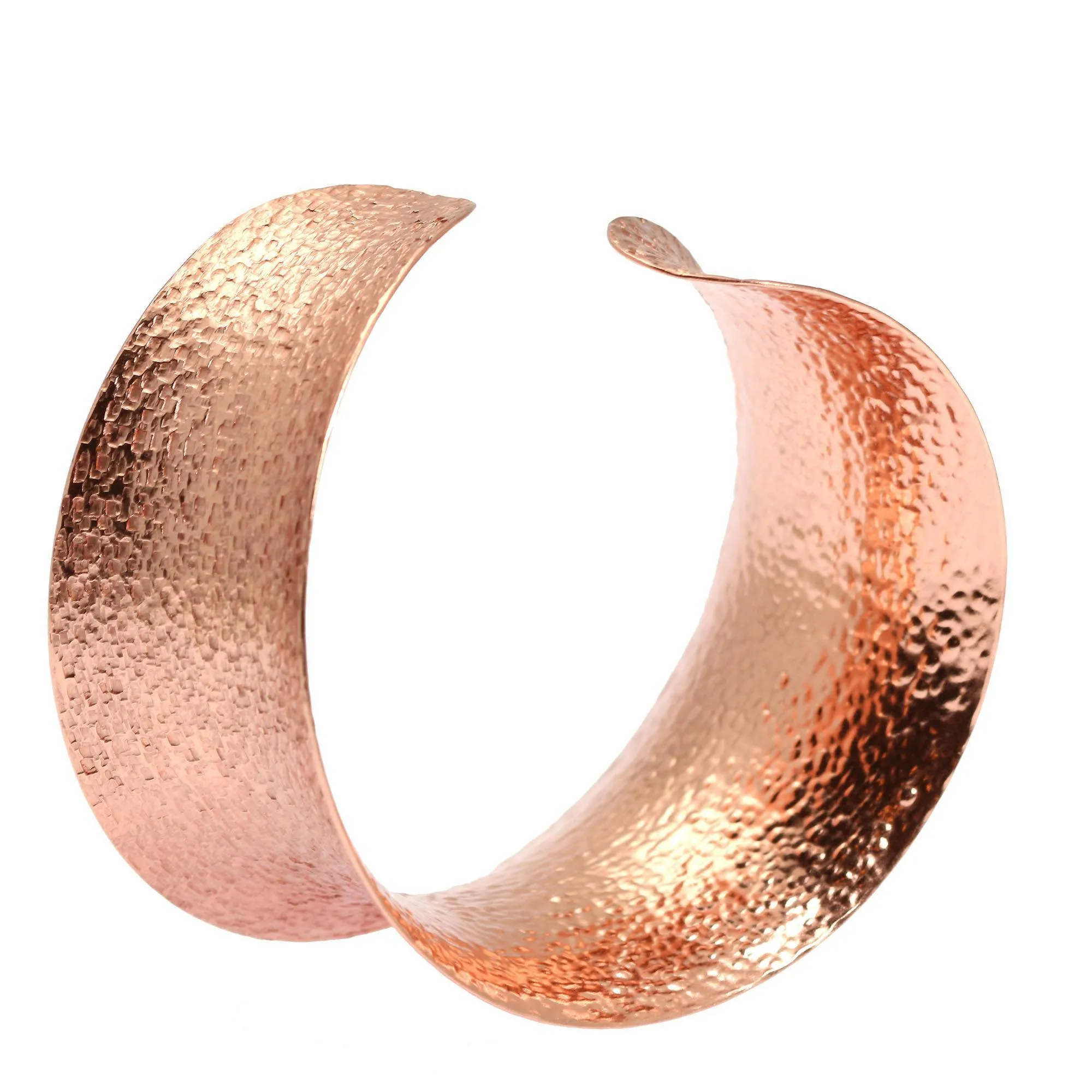 Texturized Anticlastic Copper Bangle Bracelet