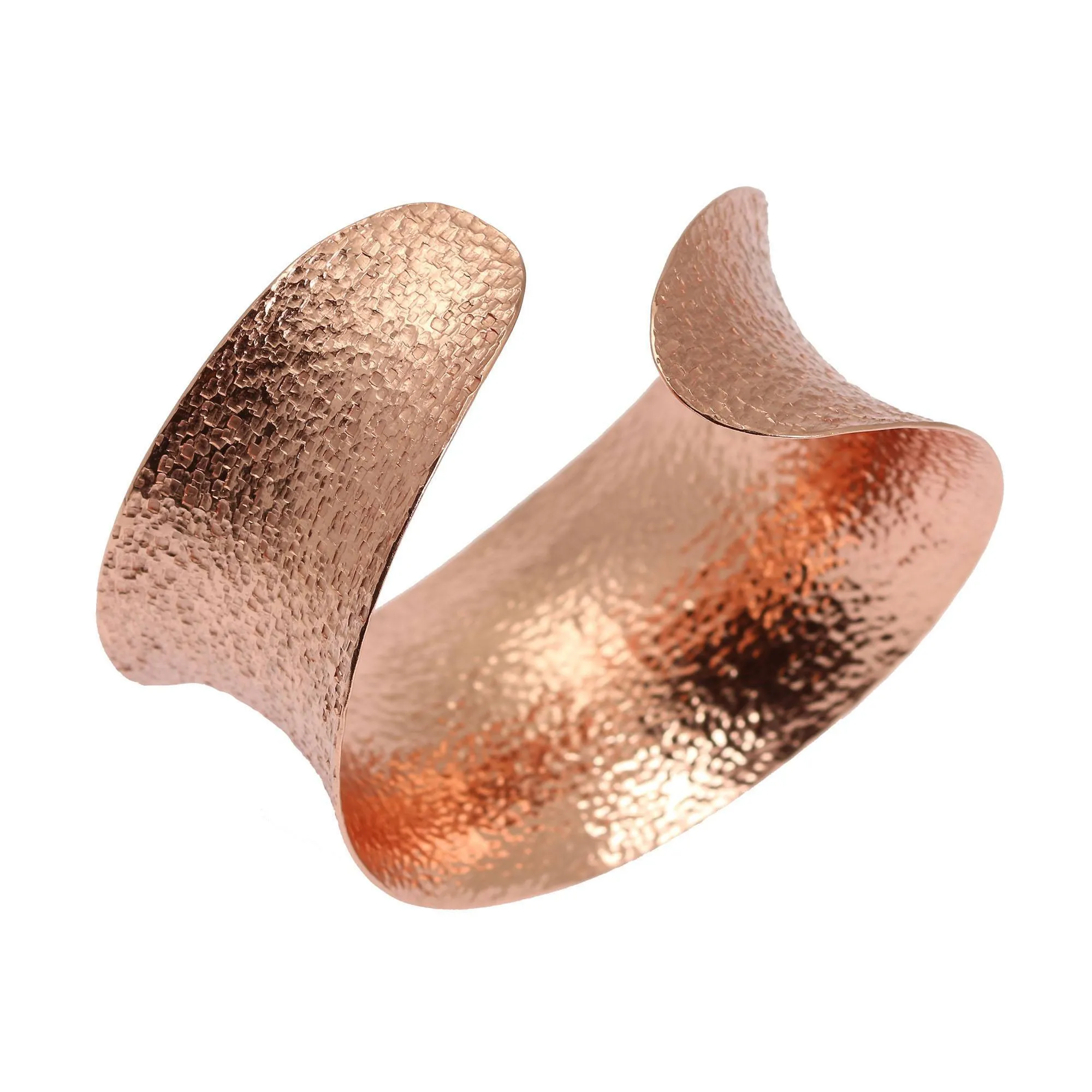 Texturized Anticlastic Copper Bangle Bracelet