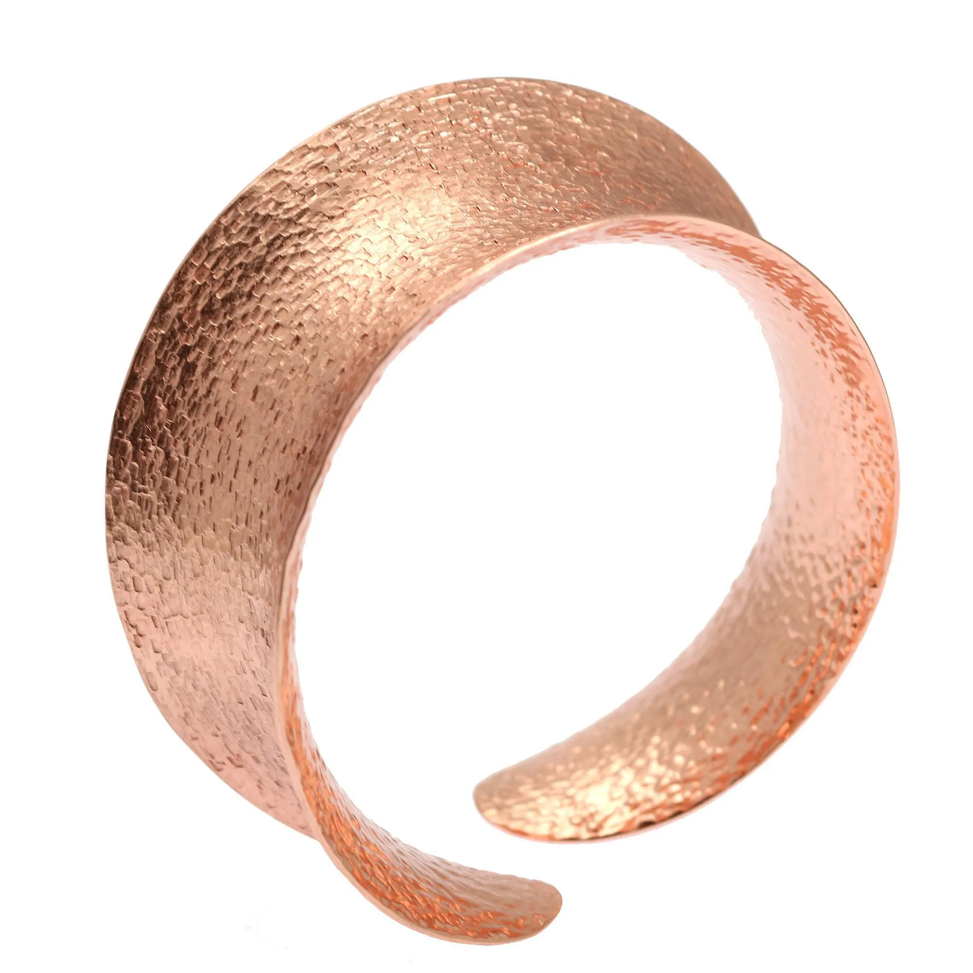 Texturized Anticlastic Copper Bangle Bracelet