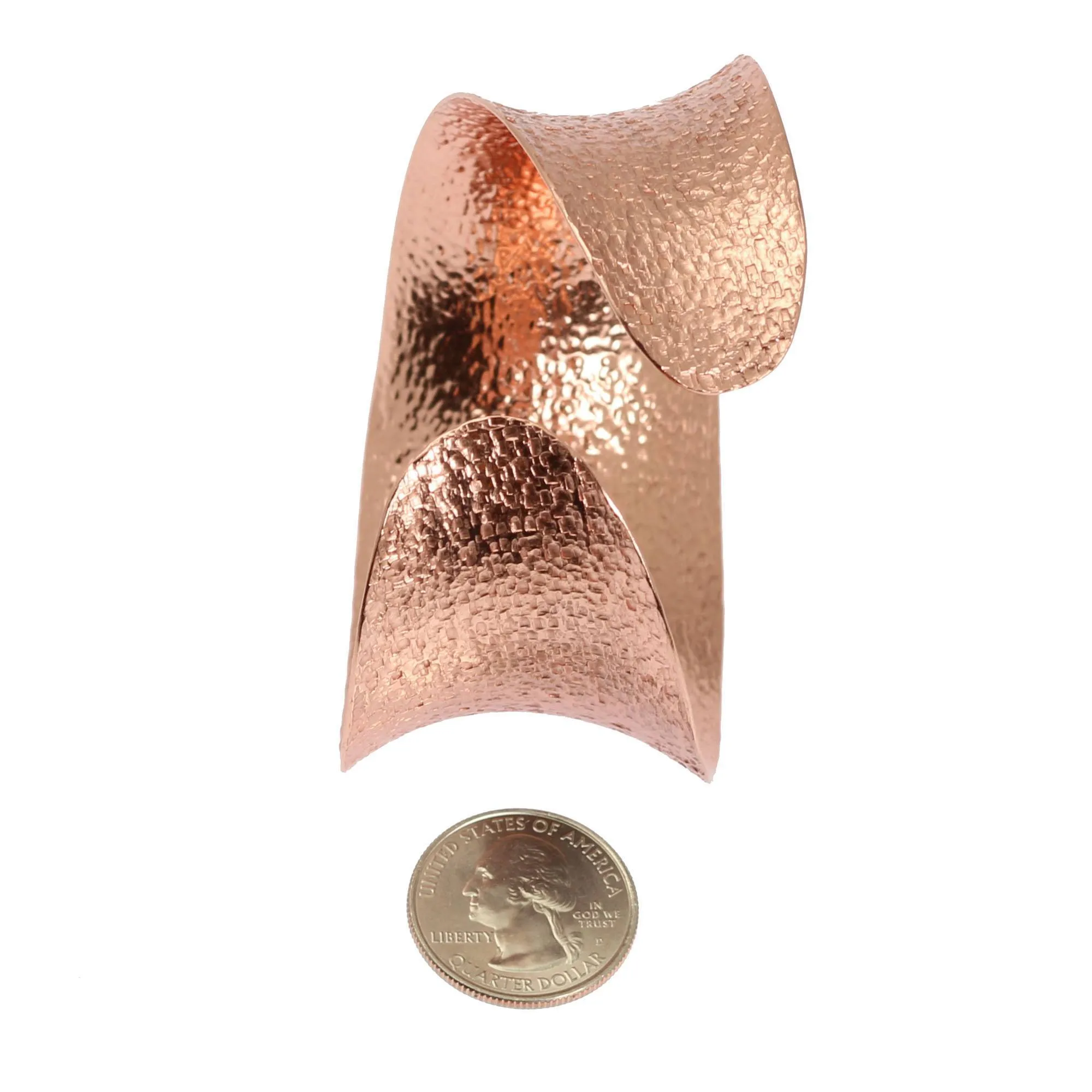 Texturized Anticlastic Copper Bangle Bracelet