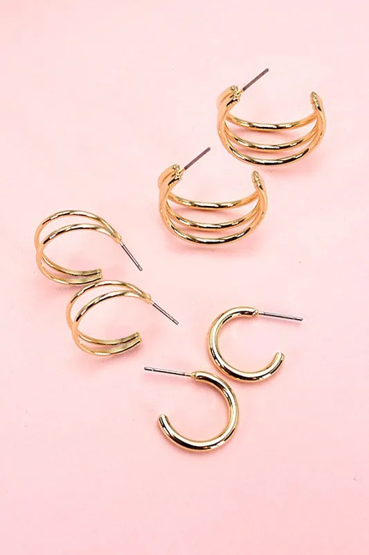 Tri Wire Hoops