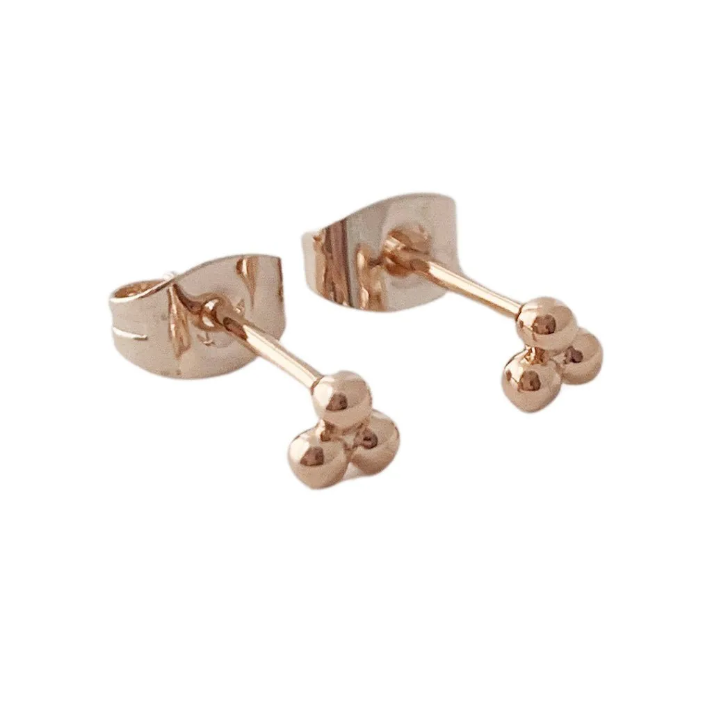 Trinity Ball Stud Earrings