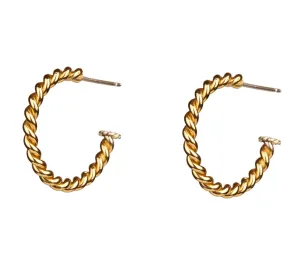 Twisted Hoop Earrings (Pair)