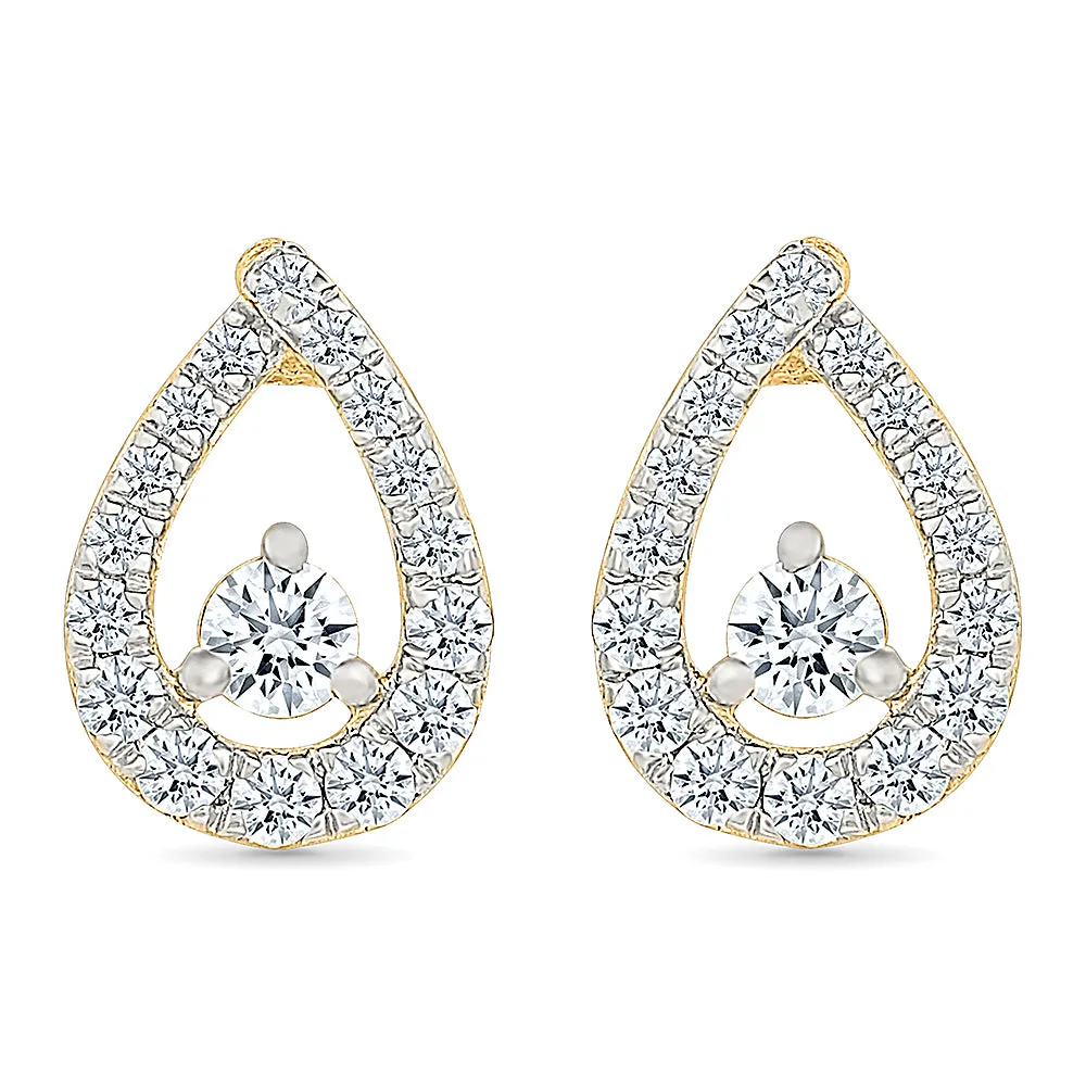 Victoria Gold & Diamond Earrings